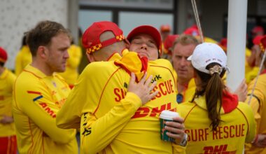 Australian lifeguards fall silent for Bondi Beach victims