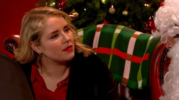Hayley rumbles James dressed as Santa