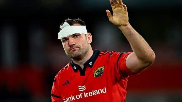 27 December 2025; Tadhg Beirne of Munster after the United Rugby Championship match between Munster and Leinster at Thomond Park in Limerick. Photo by Piaras Ó Mídheach/Sportsfile