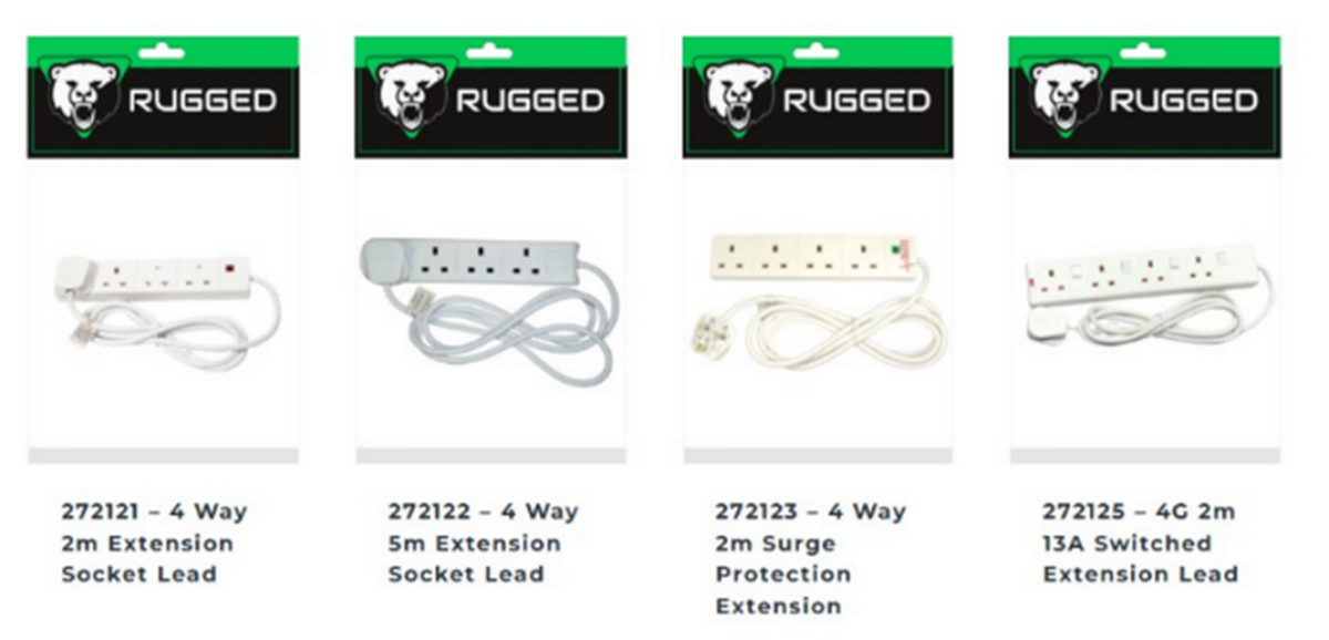 Some of the recalled extension leads