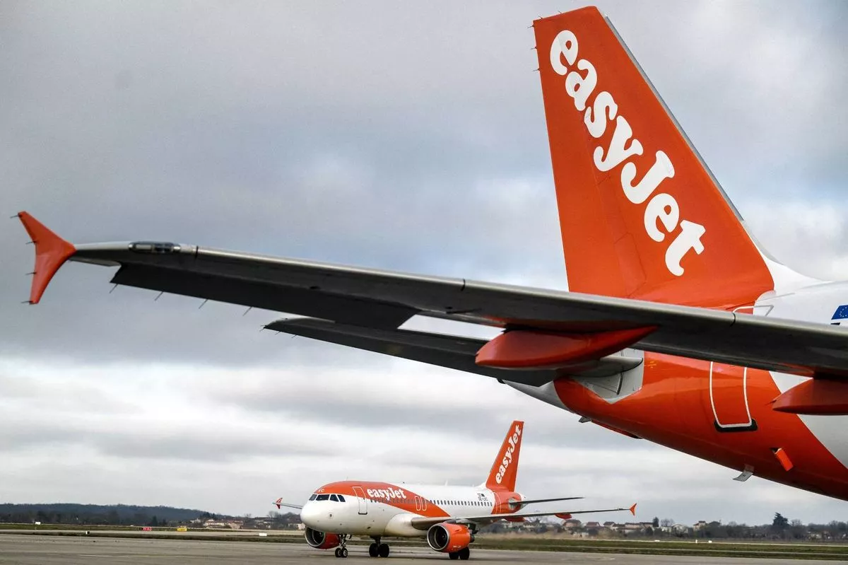 File photo of easyJet planes on the tarmac of the Saint Exupery Airport in Colombier Saugnieu, southeastern France