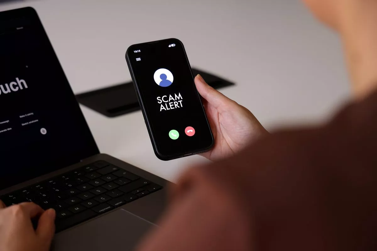 Scam alert stock photo