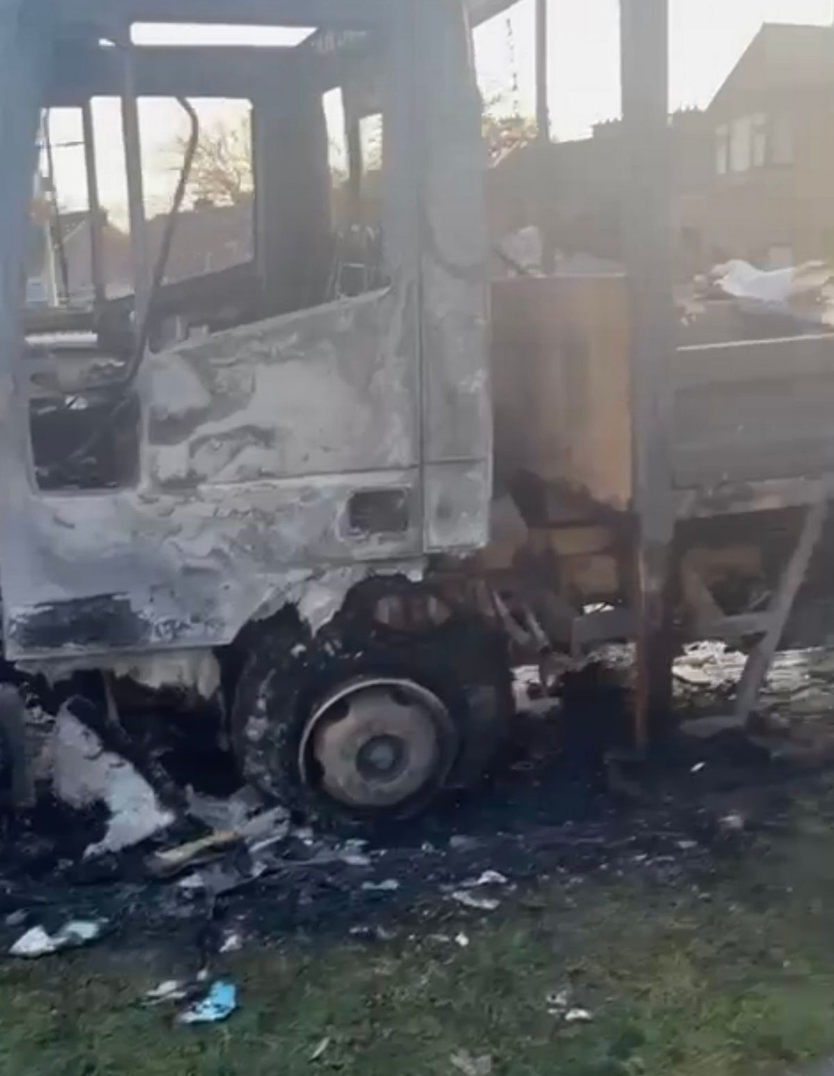 Vehicles were significantly damaged