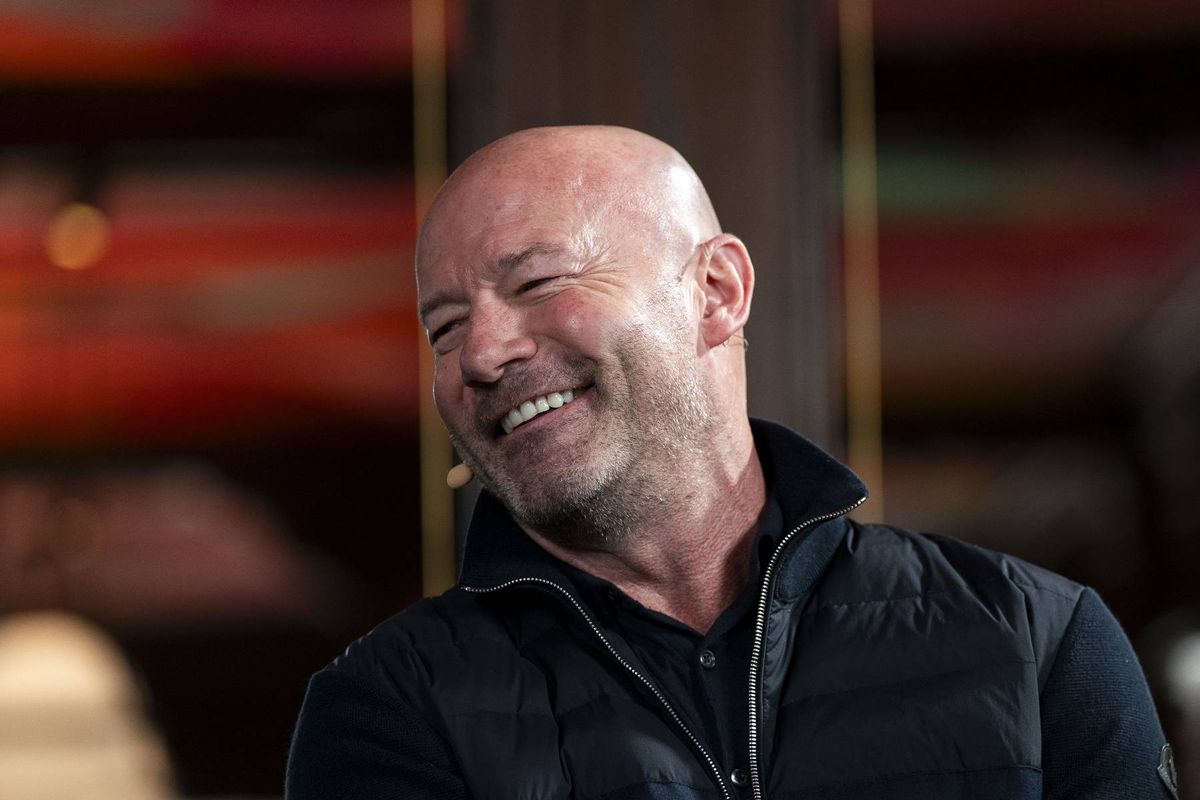 Alan Shearer laughing