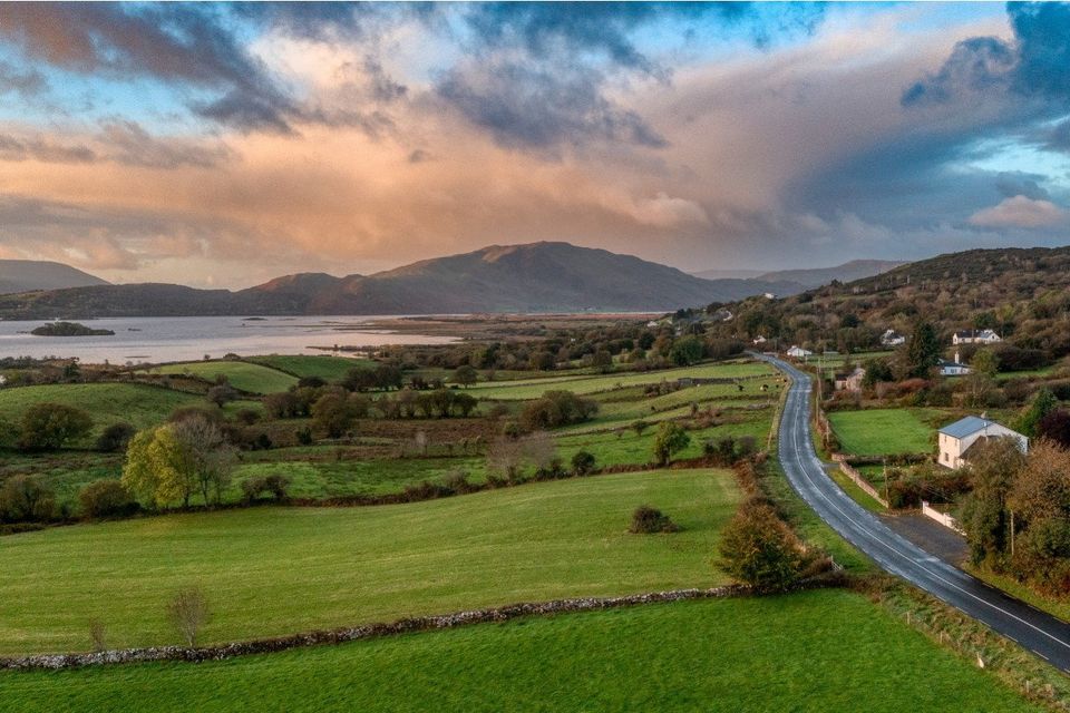 An aerial view of Lough Mask