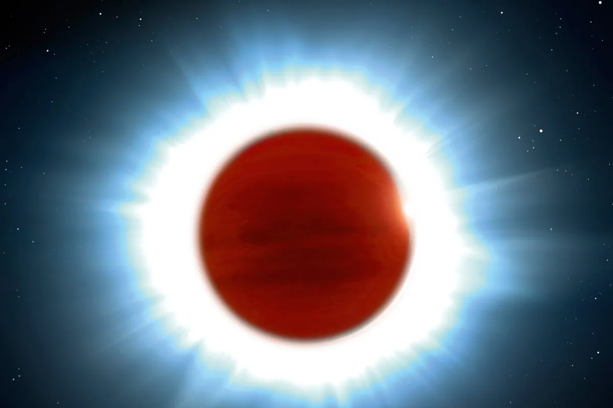 Illustration of the hottest known exoplanet, Kelt-9 b
