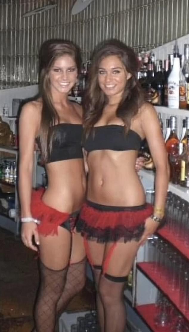 Lydia pictured with a friend in her 20s, has massively overhauled her sense of style