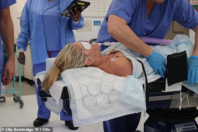 Danniella during one of her many operations. She will fly to Dubai in the new year for another