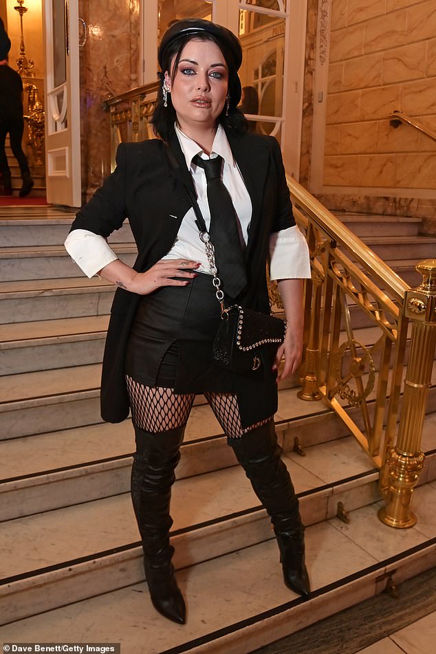 Fresh from her stint in the I'm A Celebrity jungle, Shona McGarty opted for a revealing black mini skirt and a cropped blazer