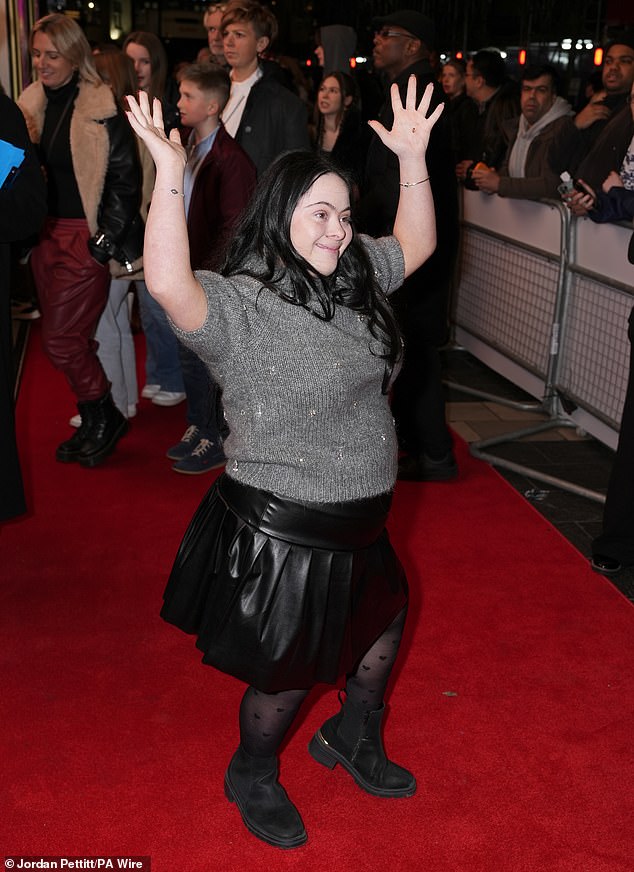 Ellie Goldstein was in high spirits as she graced the red carpet following her appearance on Strictly Come Dancing