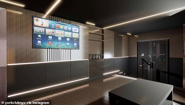 A rendering showing owners' plans for a classy, black interior to the gym