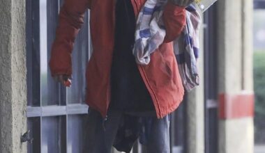 Former Nickelodeon child star Tylor Chase is now receiving medical care after shocking fans with viral videos of him living on the street, the Daily Mail has learned; pictured Wednesday on a rainy Christmas Eve in Southern California