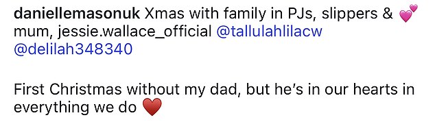 Jessie Wallace (middle) and her sister Danielle Mason (top right) have ended their decade-long feud as they shared snaps together this Christmas for the first time in eight years