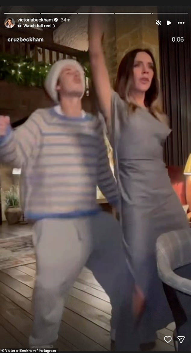 Victoria Beckham hilariously recreated Tom Cruise's iconic Risky Business dance in a new Instagram reel posted by her son Cruz