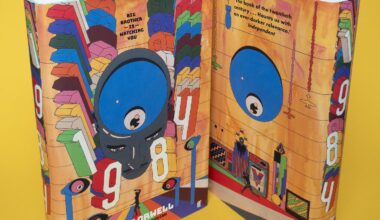 Murugiah reimagines George Orwell’s 1984 with psychedelic illustration and dripping paint