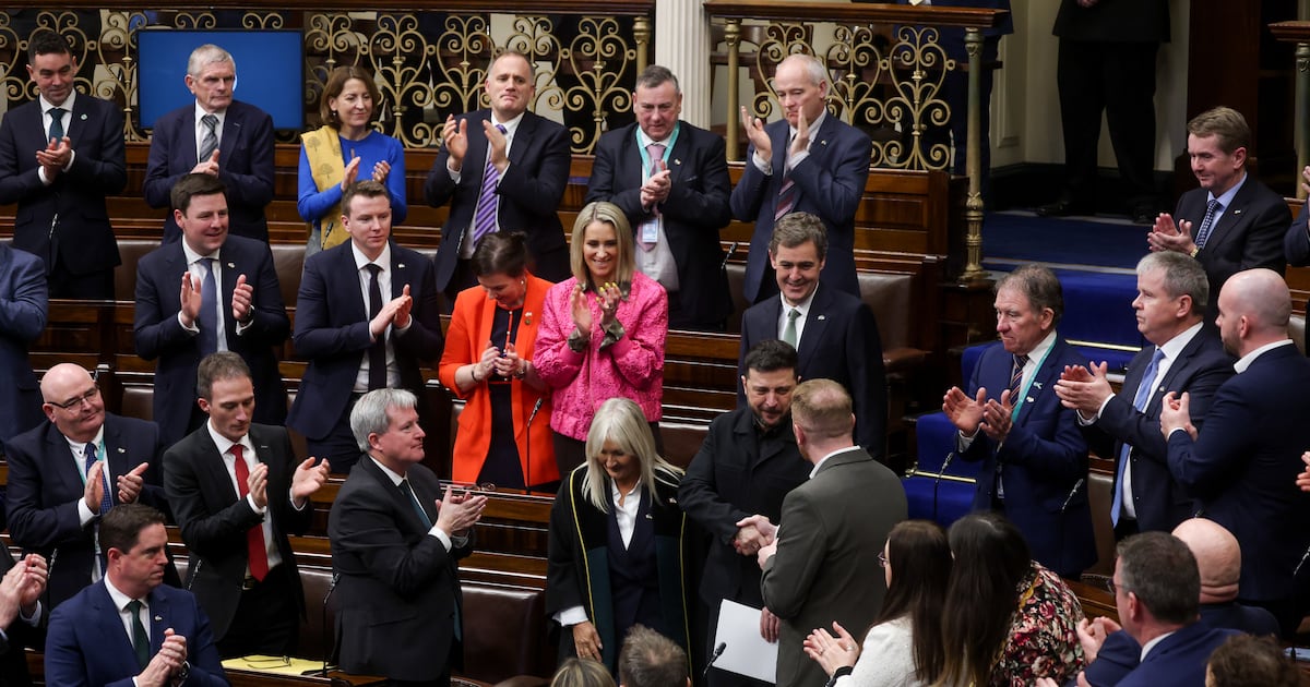 Zelenskiy tells Dáil of ‘great honour to stand in a country that understands the price of freedom’ – The Irish Times