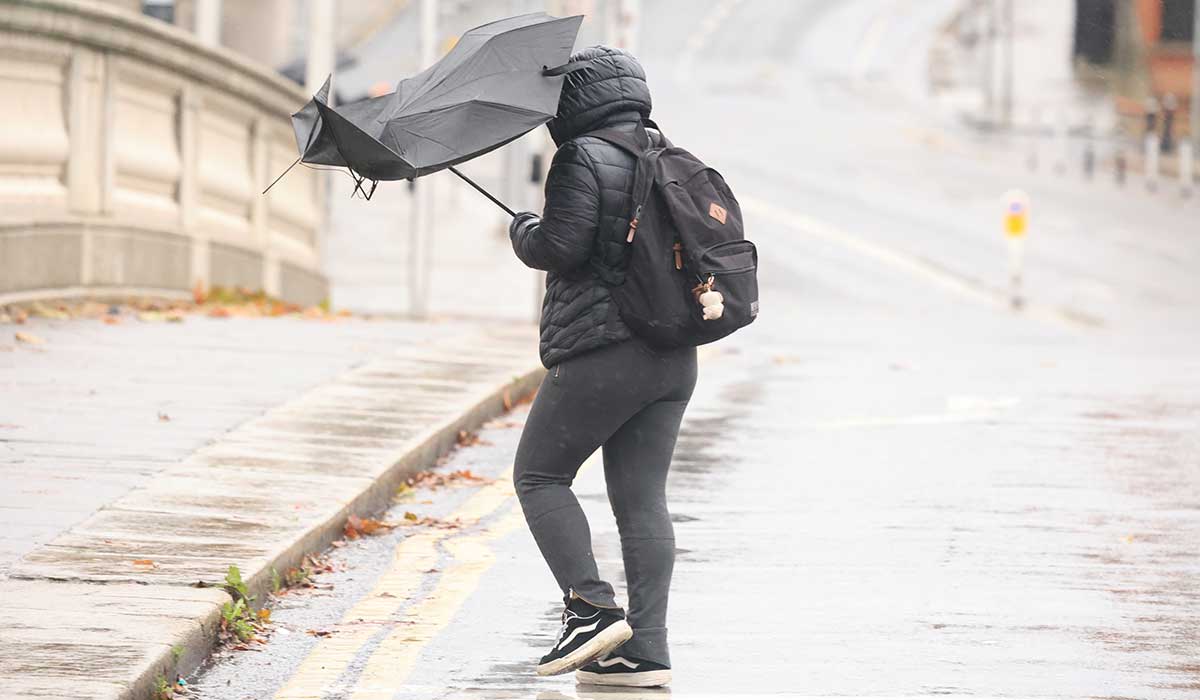 14/11/25 Poor weather conditions in Dublin City centre… Pic Collins