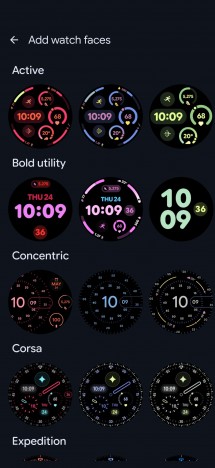 Default watch faces