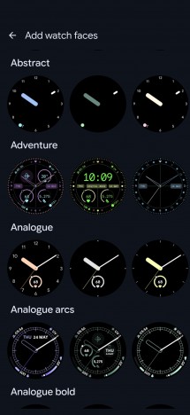 Default watch faces