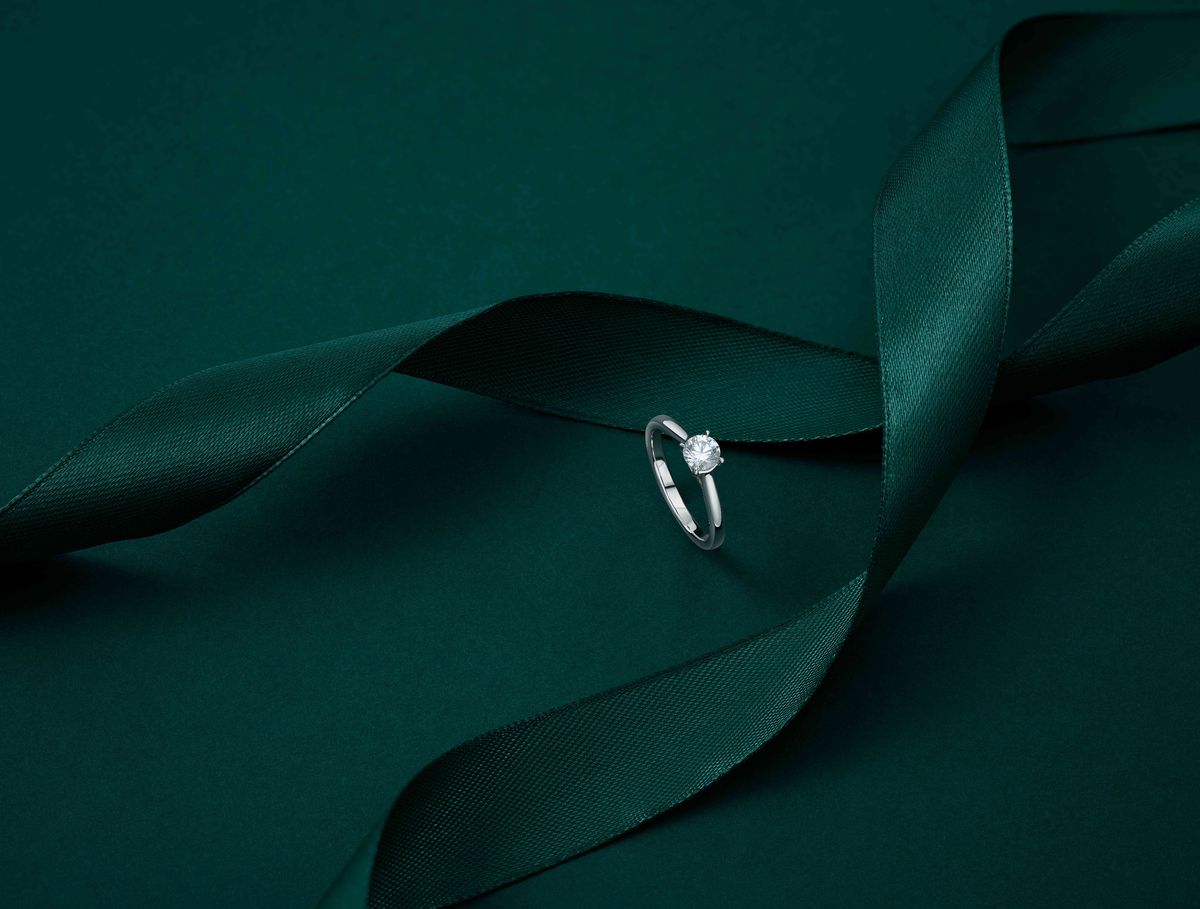  GSI Certified Engagement Ring Platinum Round Cut Four Claw Solitaire 1ct Diamond Ring