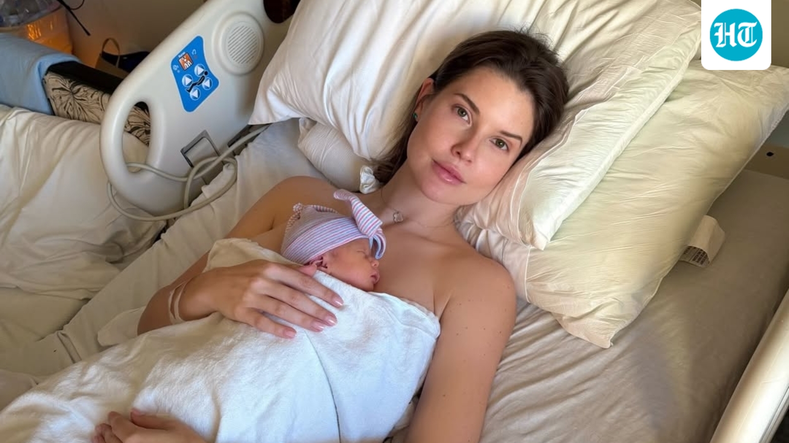 ‘We are over the moon’: Ex-Playboy model Amanda Cerny welcomes twin babies with partner Johannes Bartl