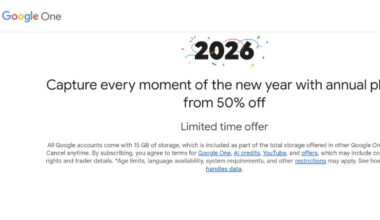 Google One discounting annual 2 TB and AI Pro plans by 50%