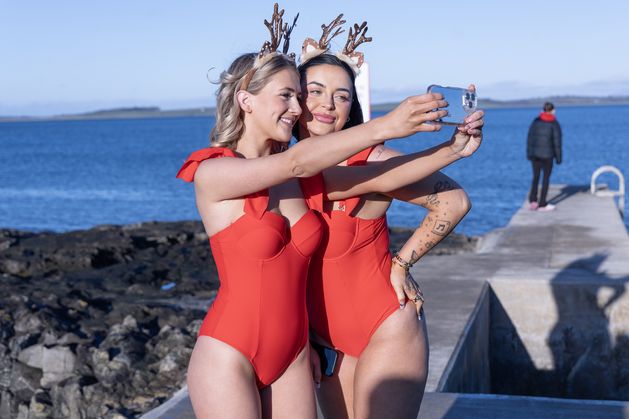 Christmas Day swim: annual splash at Rosses Point, Sligo