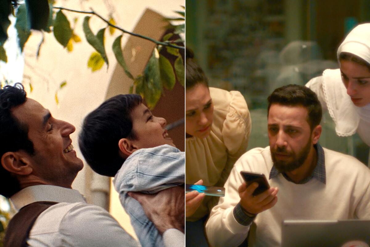 Scenes from "All That's Left of You," left, and "The Voice of Hind Rajab."