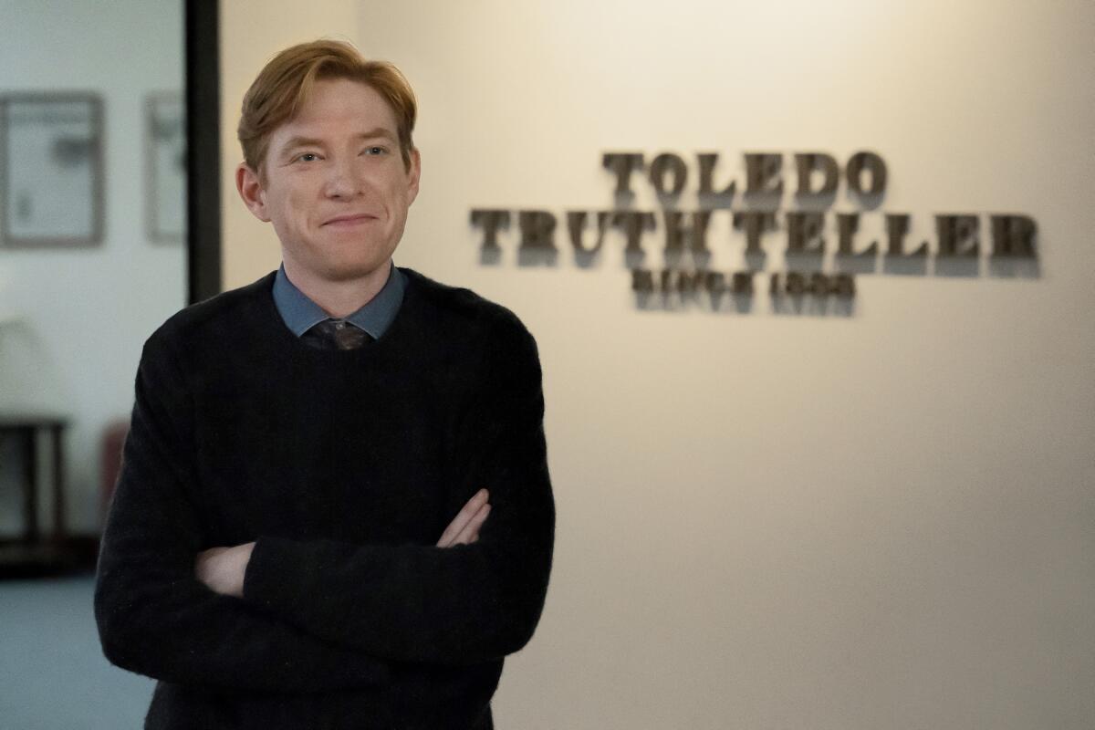 Domhnall Gleeson in "The Paper."