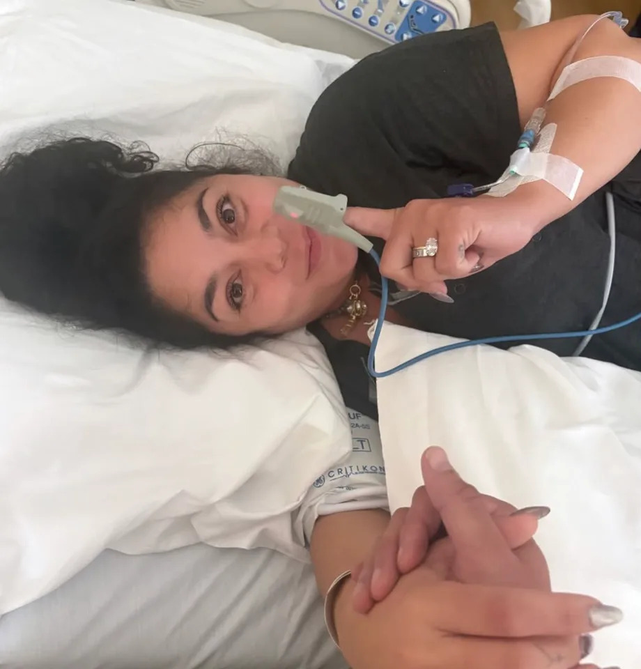 Vanessa Hudgens/ Instagram Vanessa Hudgens shared a hospital selfie after giving birth