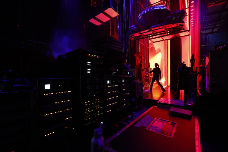 Moulin Rouge! The Musical: The cast prepare for their Matinee show in the Bord Gais Energy theatre. Photograph Nick Bradshaw / The Irish Times