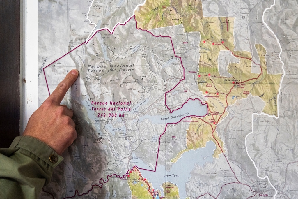 A map of the Estancia property and protection zones.