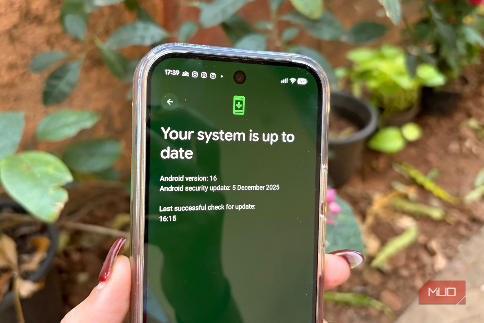 Software update on the Google Pixel 10 Pro