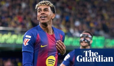 European football: Lamine Yamal on target as Barcelona battle past 10-man Villarreal | European club football