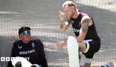 Ben Stokes looks dejected after being dismissed