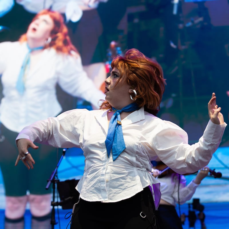 CMAT onstage during this year's All Together Now festival in Waterford. Photograph: Kieran Frost/Redferns