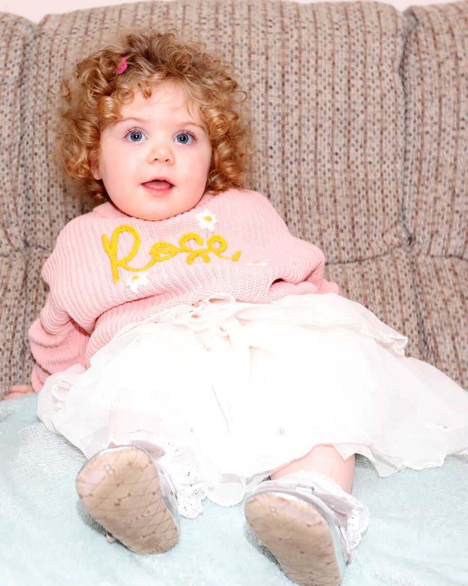 Rose Mulcahy, 21 months: When Eleanor is asked: 'Is this your first baby?' she says it’s her second. Picture: Brendan Gleeson