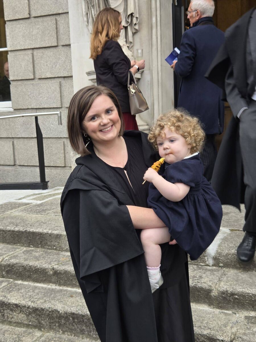 Eleanor Fitzgerald and daughter Rose at her barrister graduation ceremony.