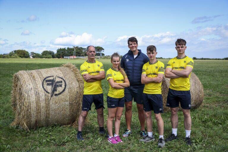 Cork-based Linehan family - Diarmuid, Aoibhe, Ruairí and Seán - with coach Donncha O'Callaghan, are competing in the final of Ireland's Fittest Family on Sunday night. 