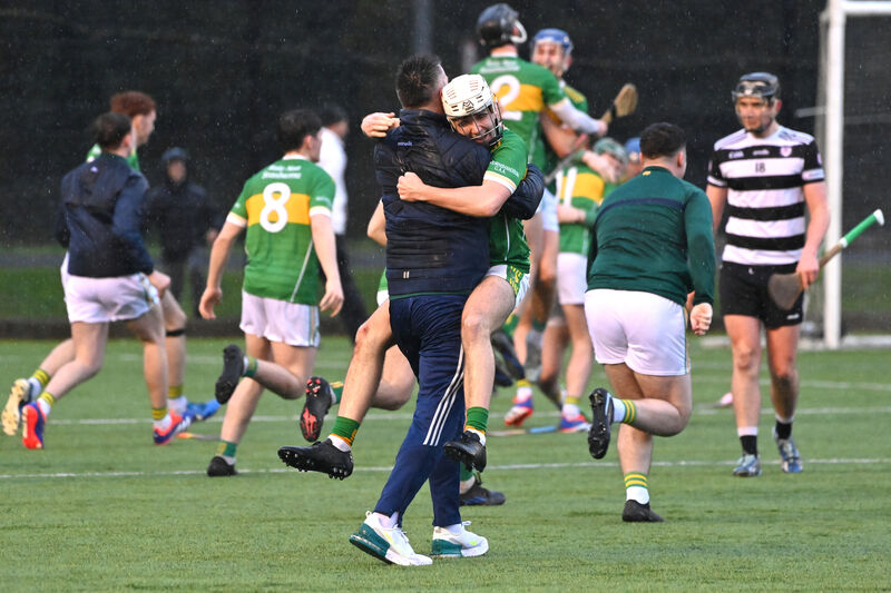 Daire Ryan shows his joy after Shandrum's success. Picture: Dan Linehan