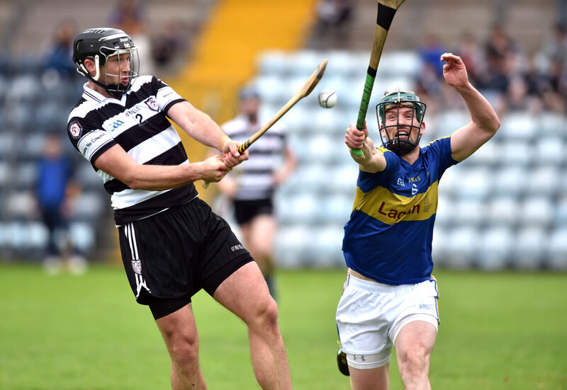 Midleton's Padraig O'shea has his shot blocked by Carrigtwohill's Ronan Power during the Cork SHC at Pairc Ui Rinn in 2017. Picture: Eddie O'Hare