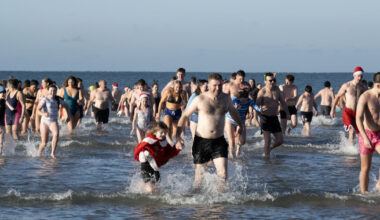 Ireland's bravest souls take to the sea on a bright but bitterly cold day