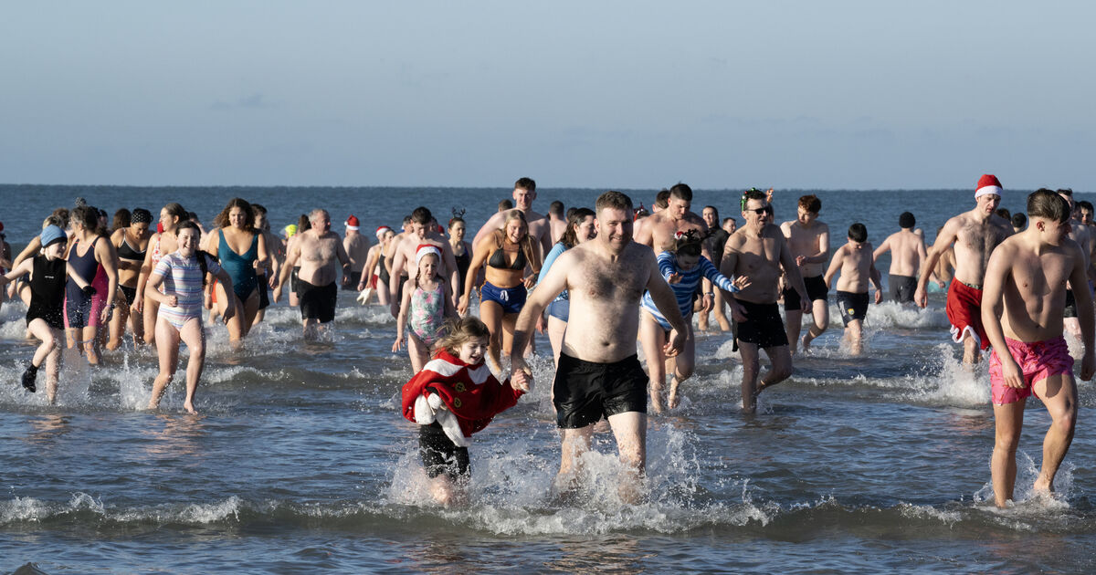 Ireland's bravest souls take to the sea on a bright but bitterly cold day