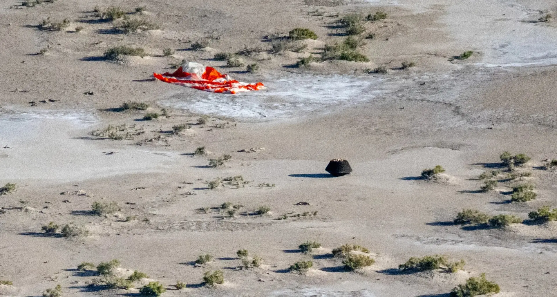 The OSIRIS-REx capsule successfully made it back to Earth. Credit - NASA