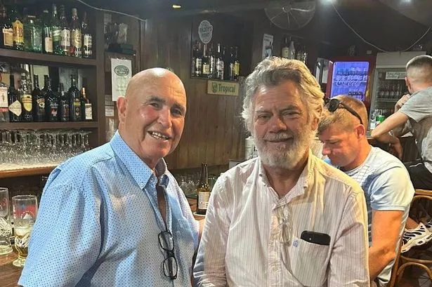 Gerry Hutch and Mike Mongan in Lanzarote