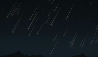 Frozen Perseids meteor shower streaking night sky