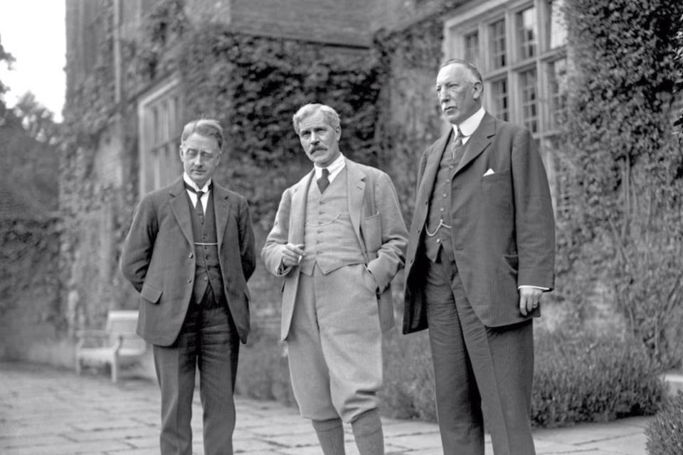 From left to right: WT Cosgrave, British prime minister Ramsay MacDonald and Northern Ireland prime minister James Craig during border discussions, 1924