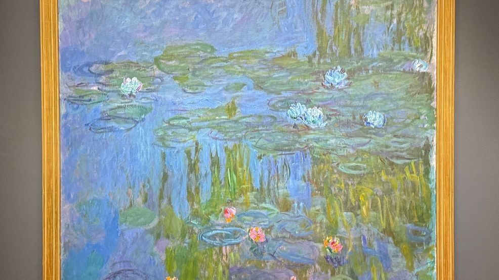 {p}Claude Monet (French, 1840-1926), Waterlilies, 1914-1915, oil on canvas, image: 63 1/4 in x 71 1/8 in; frame: 68 3/4 in x 76 9/16 in x 3 1/4 in, Museum Purchase: Helen Thurston Ayer Fund. Portland Art Museum, Portland, Oregon, 59.16{/p}