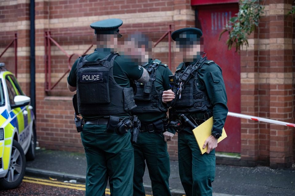 Police are at the scene. Stock image.