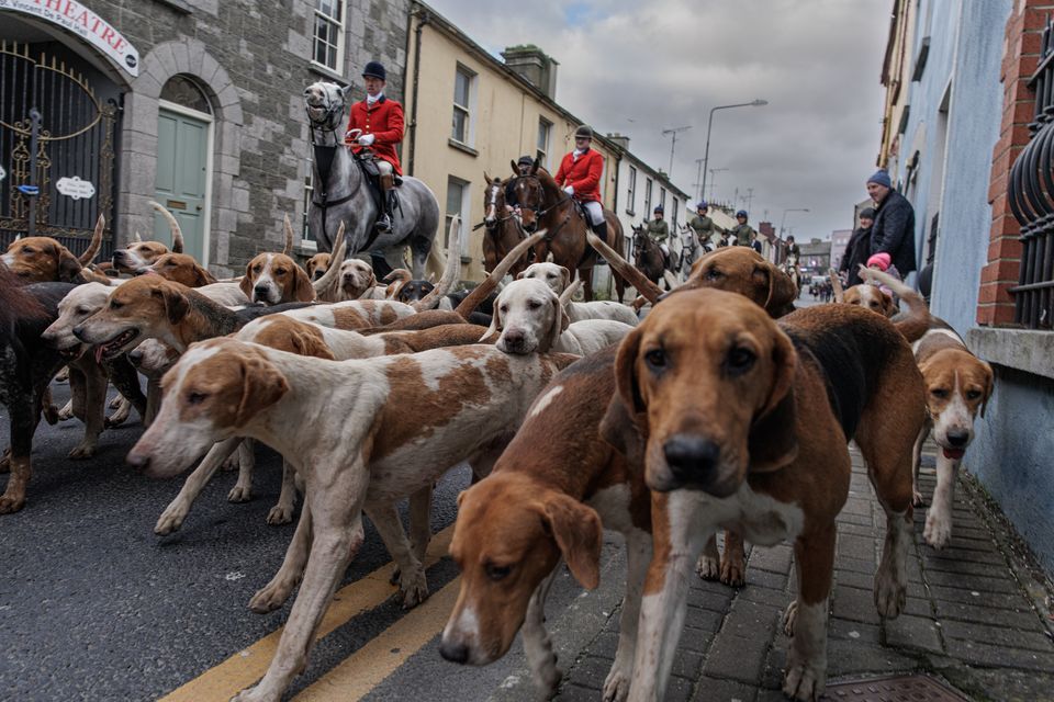 The St Stephen's Day Hunt going through Kells, Co Meath. Photo: Mark Condren.